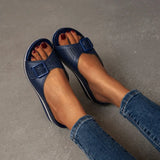 Slippers 2021 Summer Platform Wedge Sandals Women Outdoor Casual Beach Shoes Women Closed Toe Flat Slippers Plus Size