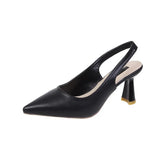 Breakj Spring And Summer New Sharp High Heels Women's Fine Heel Head Sandals Behind The Empty Light Single