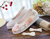 Breakj Shoes Round Head Spring And Autumn Ancient Style Students Embroidered Cloth Shoes Ancient Costume Stage Play Dance Shoes Women's Shoes Single