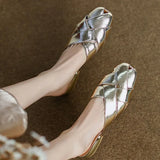 High Heels Mules Shoes Women Weave Slippers 2024 Fad Dress Sandals Fashion New Party Flip Flops Shoes Mujer Zapatos