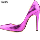 Sexy Crocodile Women Pumps Beauty Party Shoes Spring Summer High Heels Wedding Gold
