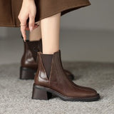 Children Winter Boots Autumn 2024 New Low-Heeled Chelsea Warm Martin Boots Women's Thin