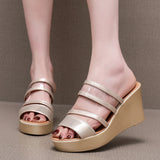 Breakj Plop And Ultra-High Heel Waterproof Table Pine Cake Thick Bottom Fish Mouth Sandals Night Shop Sexy Transparent With Fashion Slippers