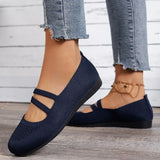 Breakj New Large Size Round Head Single Shoes Women's Flat Bean Shoes Casual Mom