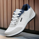New Men Shoes Lace-Up Men Sneakers Microfiber Leather Casual Shoes For Men Classic Best Sell Footwear Winter