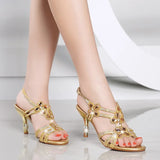 New Summer High Heels, Fine Heels, Diamond Sandals, Women's Bohemian Crystal Diamond-Encrusted Casual