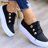 New Fashion Women Flat High Quality Casual Shoes Comfortable Outdoor Sports Platform Plus Size Round Head