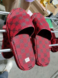 Breakj Large Size Thick Bottom Female Slippers 2024 New Plum Embroidery Pine Cake Bottom Casual Female