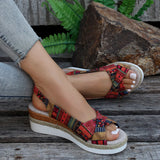 Breakj Summer New Women's Shoes Eaby Comfortable Thick-Soled Sandals 40-43 Light-Bottomed Buckle With Fish Mouth Sandals
