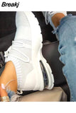 Nursing Shoes for Women Wedge Sneakers Platform Shoes Vulcanized Plus