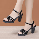 Heels, Thick Heels, Fish Mouth Sandals, Women's 2023 Summer New Thick Soles With White Large Soft Soles Open Toe