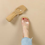 Breakj On The Shit-Sensitive Slippers Women Wear 2025 New Comfortable Transparent Crystal High-Heeled Sandals In The