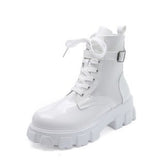 Breakj Fashion Pocket Mid-Clinity Thick Bottom Martin Boots Casual Big-Size
