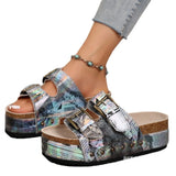 Thick-Bottomed Rivets Slipper Women Wear Metal Buckle Cake Bottom Cold