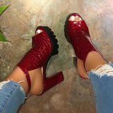 Breakj New Fish Mouth Buckle Behind The High Air And Thick With Ladies Plus-Size Fashion