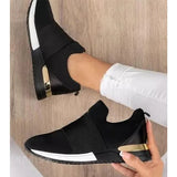 Mesh Breathable Sneakers Fashion Slip on Flat Casual Shoes Wedges Platform Women Lightweight Out Walking Shoes