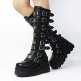 Breakj 2025 New Metal Buckle With Thick Bottom High Boots For Women's Large Size