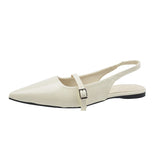Breakj Women's Shoes French High-End Feel Sandals Women Wear 2025 New Pointed Light Light Luxury Small Pedal
