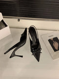 Breakj High-Heeled Shoes Bag Head Sandals Fairy Shoes 2025 New Spring And Summer Temperament Famous Naked Color Pointed Single