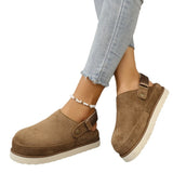 Breakj Autumn New Large-Size Slippers Women Fashion Beef Velvet Thick Bottom Magic Sticker Head