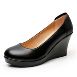 Breakj Round Head Pedal Women's Shoes With High Heel Heel Singles Thick-Sed Waterproof Table Is Installed In The Work Of Shallow-Mouthed