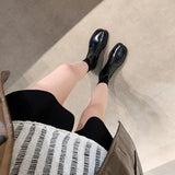 Split Toe Ankle Boots Woman Shiny&Matte Leather Shoes Tabi Ninja Chelsea Botas Mujer Low Heels Trotters Booties