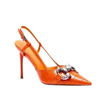 Breakj Fine Heel Women's High Heel High-Heeled Shoes Behind The Empty Sandals French Retro Fashion Single Shoes Mary Treasure