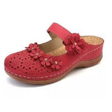 Breakj Burst Summer Cave Shoes Women Retro Comfortable Slope With Slippers Round Head Soft Leisure Flowers Women Cool