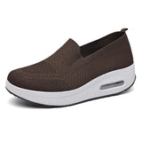 Breakj Sleeve Sleeves Of Lazy People Thick Soles To Increase The Air Cushion Sports Rocking Shoes New Fly Weaving Mesh Breathable Casual Women's