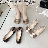 Breakj Single-Shoe Women's One-Legged Shallow Women's Shoes 2025 Autumn New Evening Wind French Bow Bean