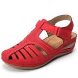 Breakj Casual Women's Slopes And New Sandals Women's Round Head Hollow Summer Buns With