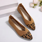 Toe Flats Womens Shoes Comfort Womans Shoes Fashions 2024 Leopard Shoes Zapato Mujer Casual Sapatos Feminino