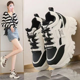 Breakj Height Height Women's Shoes 2025 Women's New Small Autumn Thick Bottom Increase Leisure Old Dad Sneakers 8Cm Loose