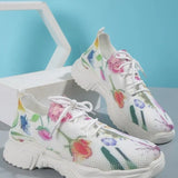 Breakj Flower Sports Single Shoes Women 2025 New Fashion Flat-Bottom Single Size Thaid With
