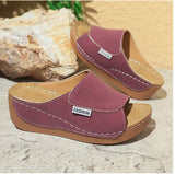 Breakj New Slope And Slippers Fashion Fish Mouth Cool Slippers Wearing Light Beach Women's Cool