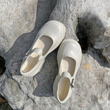 Mary Jane Small Leather Shoes For Women In Autumn 2024 Thin Cosplay Thick Soles, Thick Heels And High Heels Jk Single