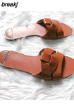 Summer Women Slippers Flat Slip On Slides Outdoor Narrow Brand Flip Flops Women Causal Shoes Platform Sandals Beach