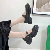 Breakj Jane Small Leather Shoes Retro Thick Soles Of High-Lefford Shoes 2025 New Casual Fashion Match Niche Women's