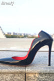 upper women customize stilettos 8cm 10cm 12cm high heels pointed toe party dress club dance plus size 46 pumps