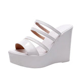 Breakj Plop And Ultra-High Heel Waterproof Table Pine Cake Thick Bottom Fish Mouth Sandals Night Shop Sexy Transparent With Fashion Slippers