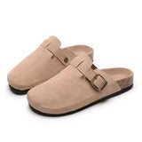 Breakj Slippers Female Couple Softwood Tug Wish Large Size Roman Shoes Casual Half-Dragging Lazy Shoes