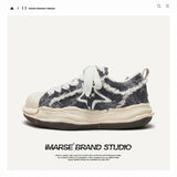 Breakj Shoes Destroy The Aesthetic Deconstruction Of Dissolved Shoes Retro To Make Old Youth Plate Shoes Trendy Men's Shoes Men's