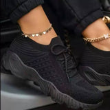 Spring Fashion Shoes New Sports Shoes Women's Running Shoes Large Size Mesh Ladies Fly Weave Breathable Casual