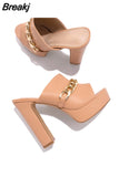 Shoes Women Platform Sandals Ladies High Heel Pumps Slippers Fluorescent Open Toes Thick Heel Fashion Female