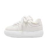 Breakj Shoe Designer Winter Coated Warm Cotton Shoes Thick Soles Raised Small White Shoes Men And Women's Shoes Snow