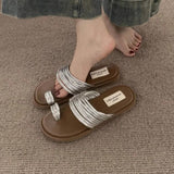 Coated Toe Slippers Women Wear New French Niche Fairy Wind Holiday Beach Soft Flat Cool