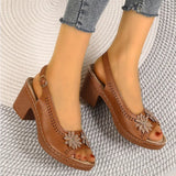 Breakj Flowers High-Hees Cool Slippers Women 2025 Summer New Fashion Casual Cold Slippers