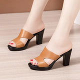 Thick-Heeled Sandals For Women In 2023 Summer New Thick-Soled Waterproof Platform Fish Mouth Small Size 3233 Fashion