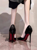 Breakj Heels On The Bed Of High-Heeled Shoes With Ultra-High Female Fine Heel 2025 New Autumn Black 10 Cm Sexy Pointed Single