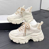 Breakj Dad Shoes Women 2025 Autumn And Winter New Loose Pastry Single Shoes Fashion Thick Soles To Increase The Leisure Small White